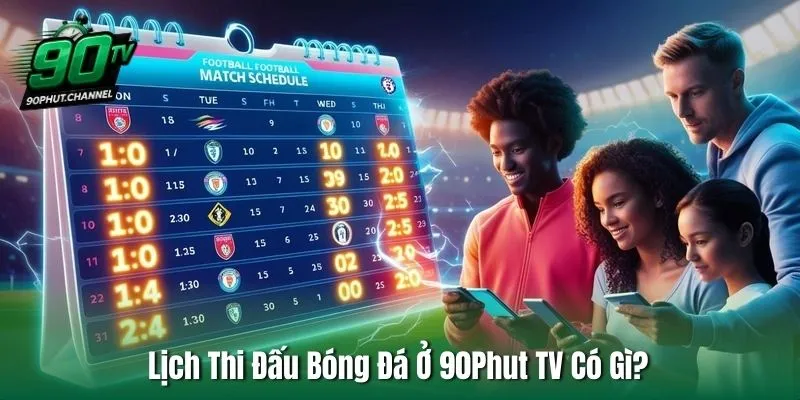 Lịch Thi Đấu Bóng Đá Ở 90Phut TV Có Gì?